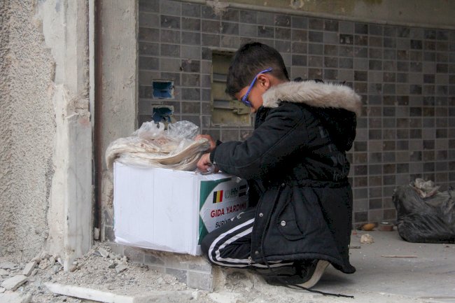 İHH Belçika’dan Yermuk kampına kış yardımı 1.500 kişiye gıda kolisi