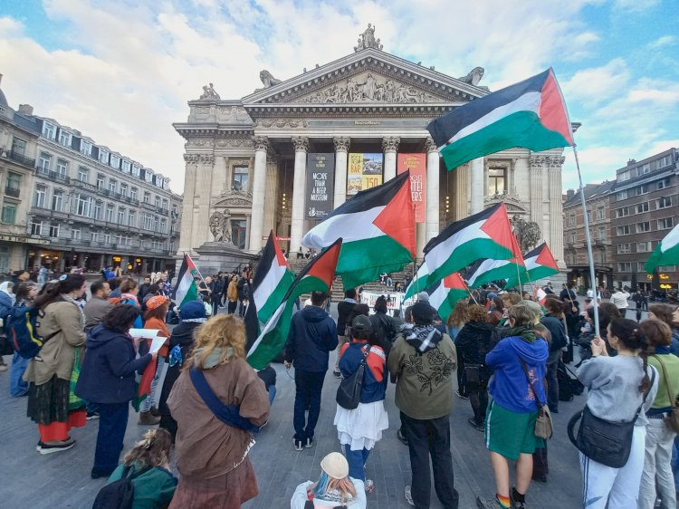 Brüksel'de Gazze İçin Toplandılar 